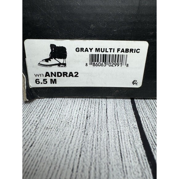 NINE WEST  Gray Faux Suede Fur Trim Hiking  Boots Sz 6.5 - Picture 9 of 14